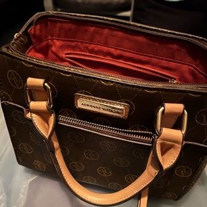 Adrienne vittadini brown satchel purse